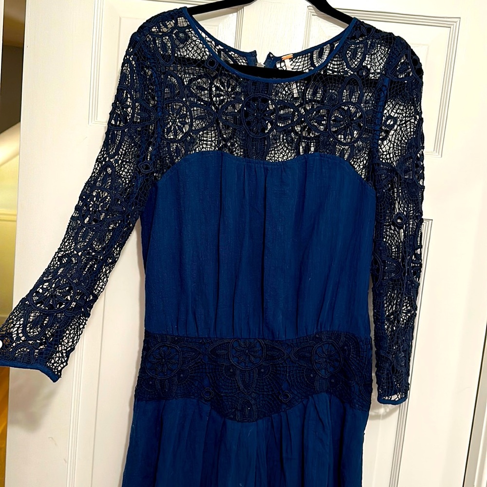 Free people crochet mini dress